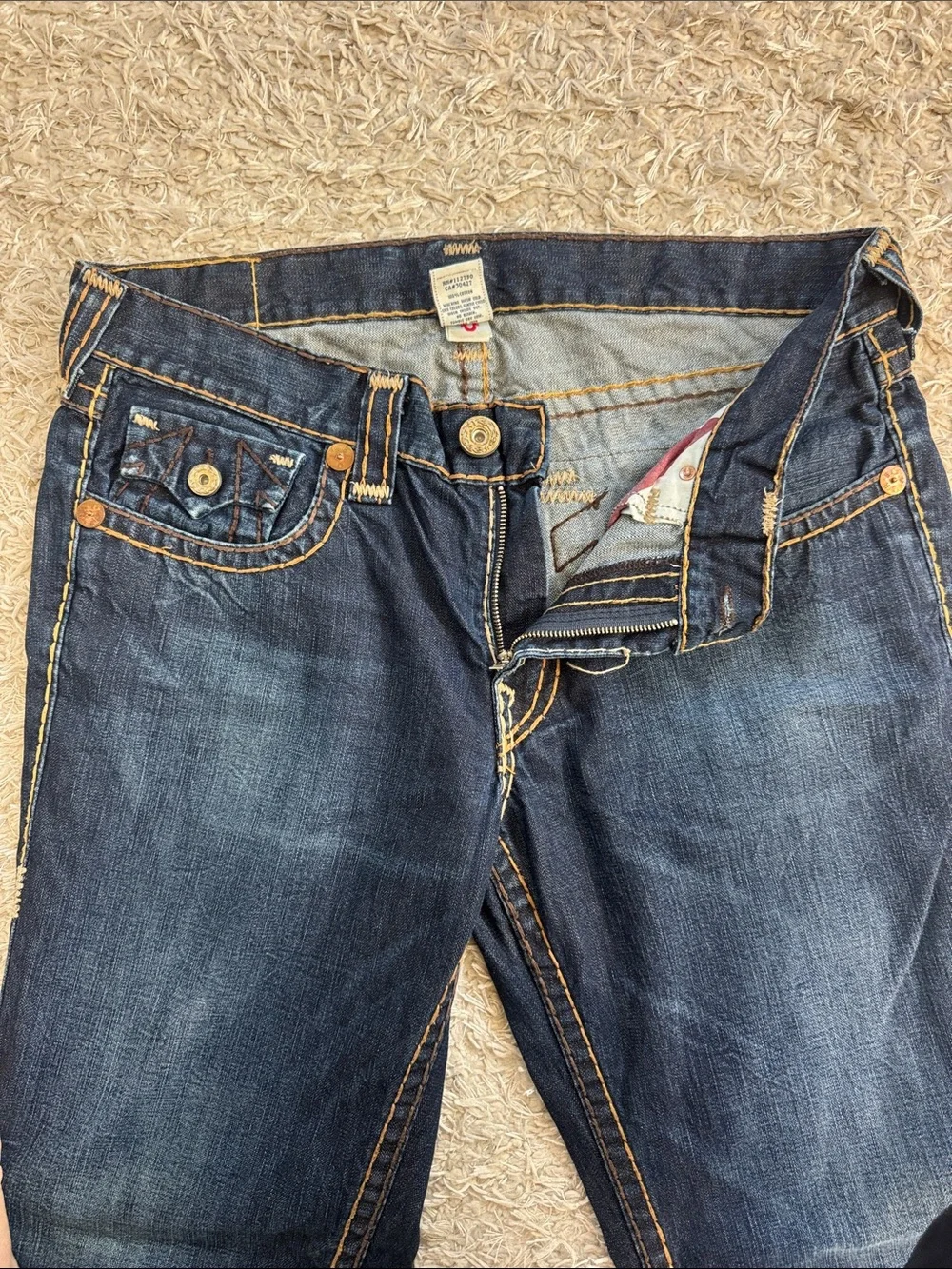Vintage True Religion Dark Wash Straight Leg Jeans